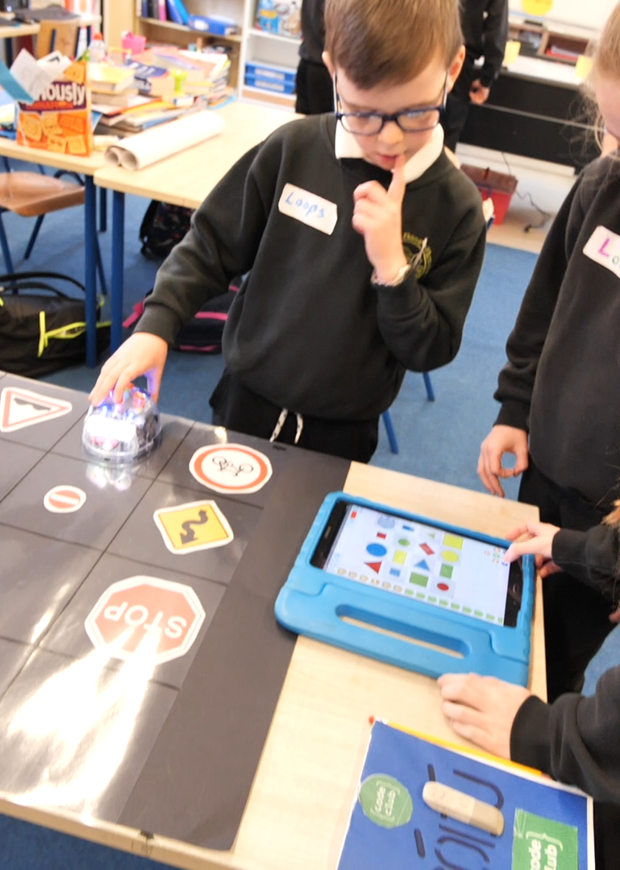 Children in class working as a team